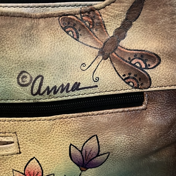 Anuschka leather painted floral purse - Picture 4 of 10